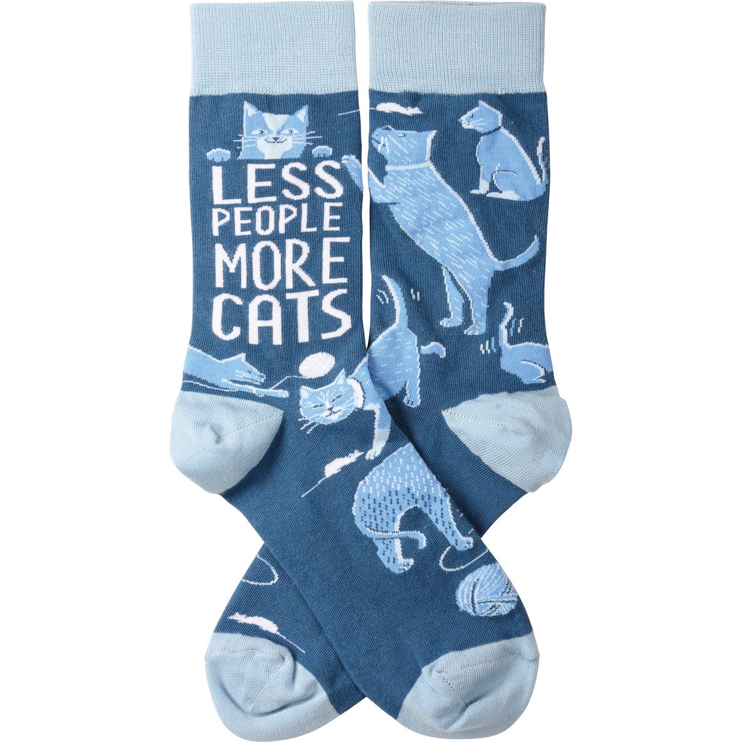 Socks - Less People More Cats - Primitives by Kathy