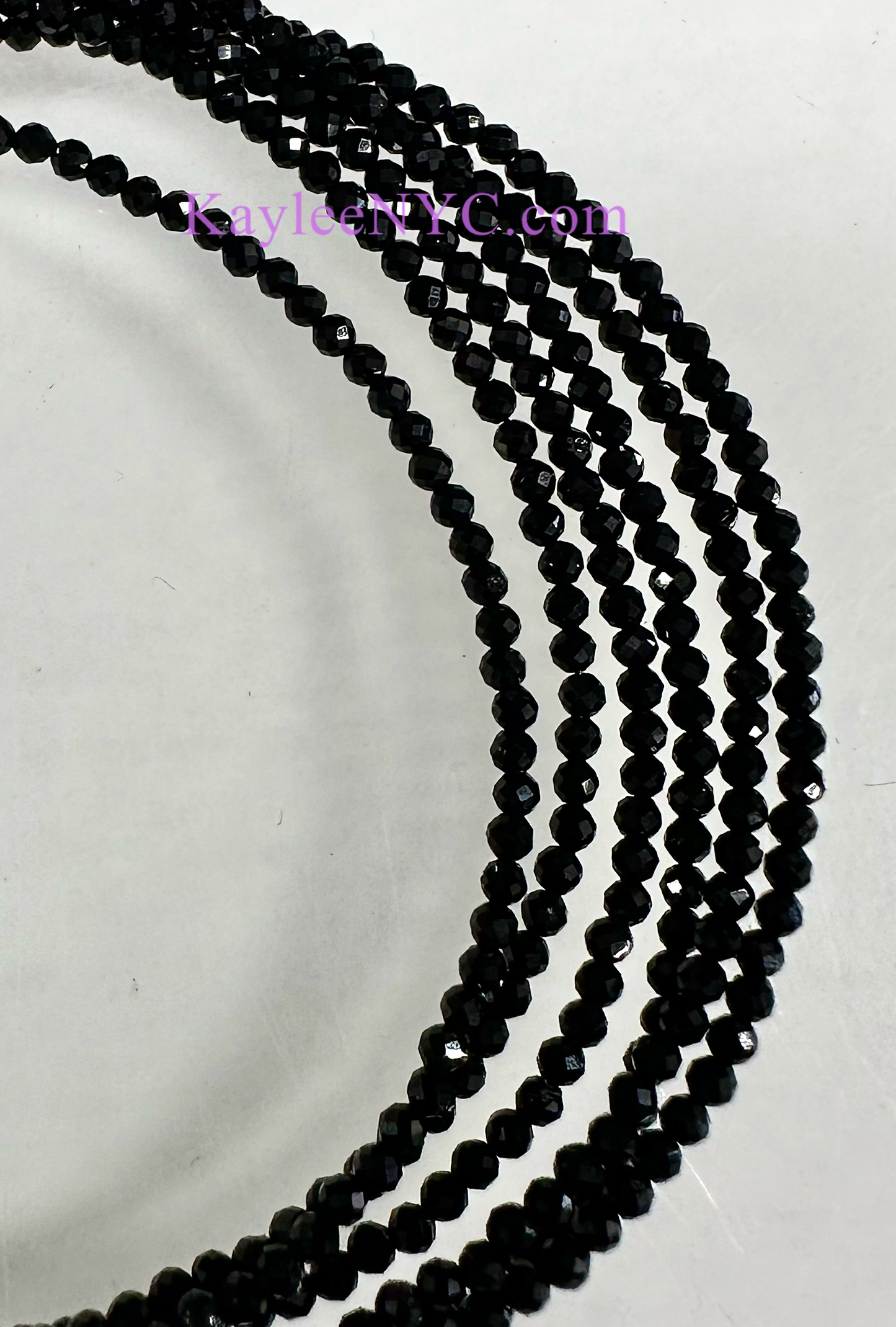 Anklet - 2mm Natural Black Spinel