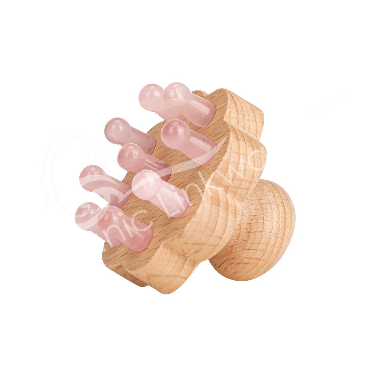 (PC) MASSAGER HEAD - ROSE QUARTZ 2.5"