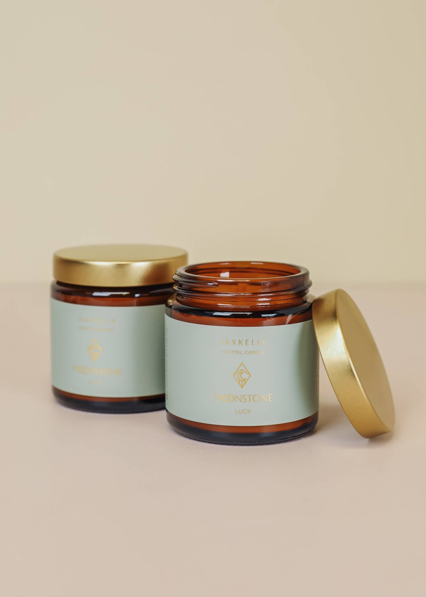 Crystal Candles - Moonstone - Good Luck - 4oz
