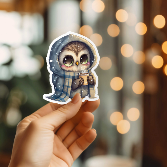 Sticker MMT - Adorable Snow Owl Vinyl