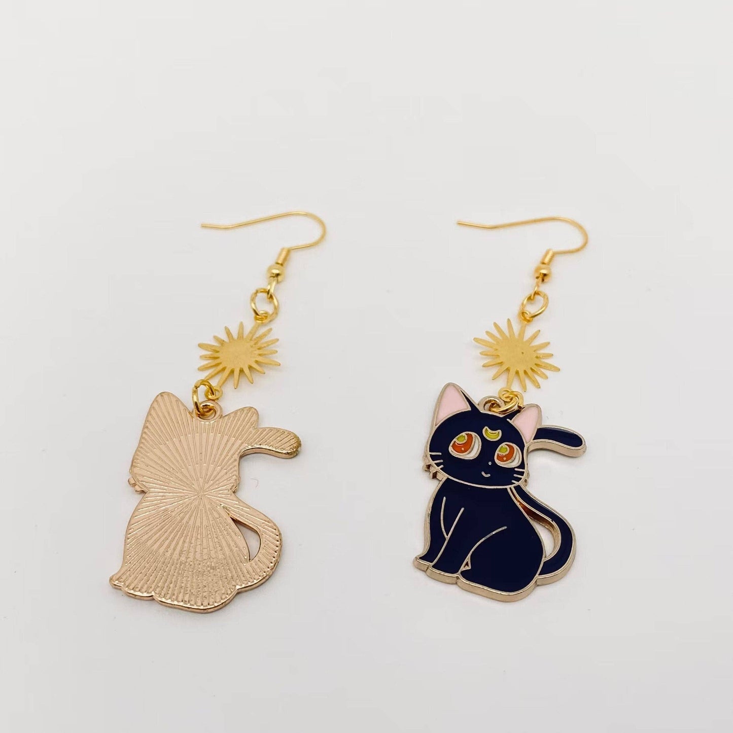 Earrings - Moon Cat