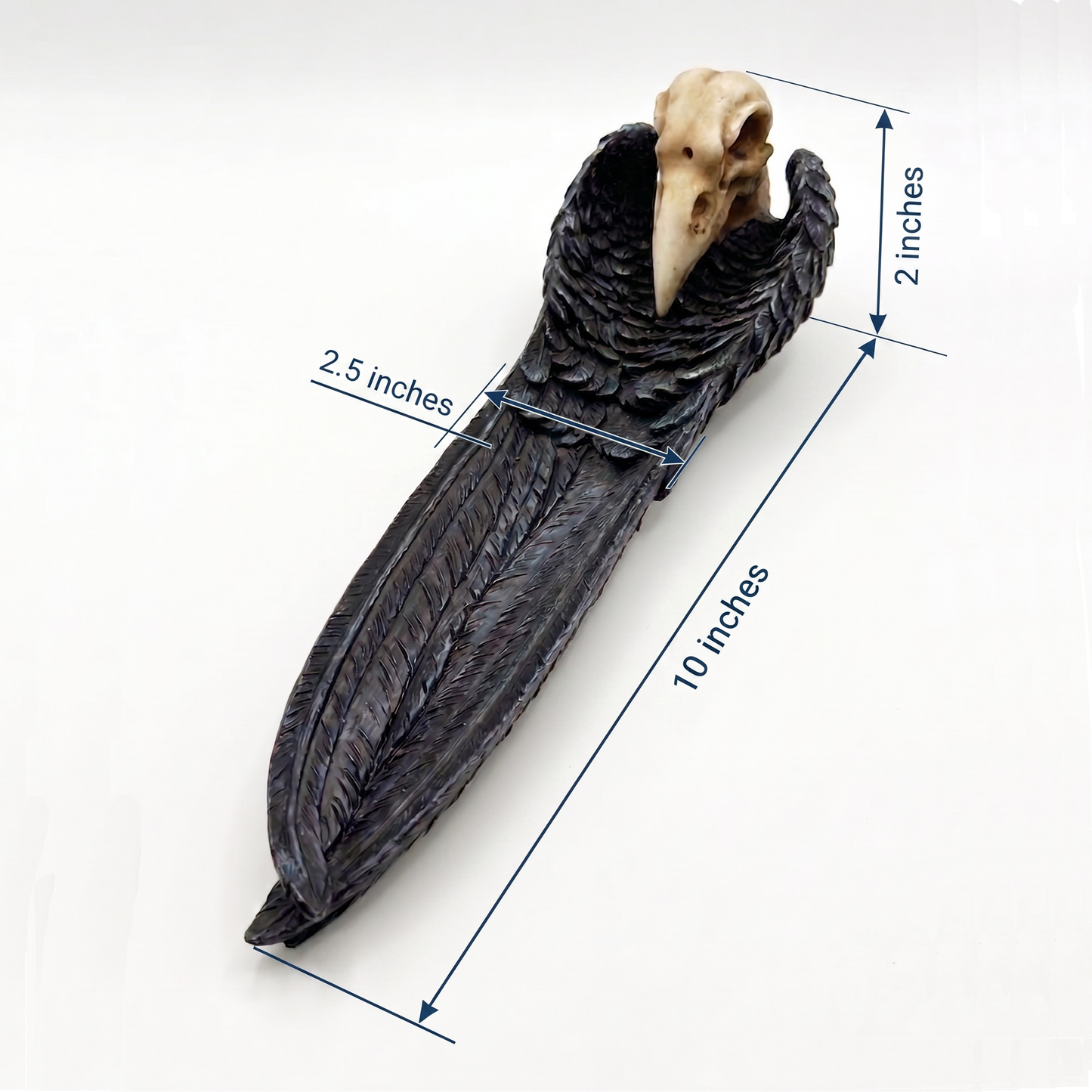 Raven Crow Skull Incense Burner