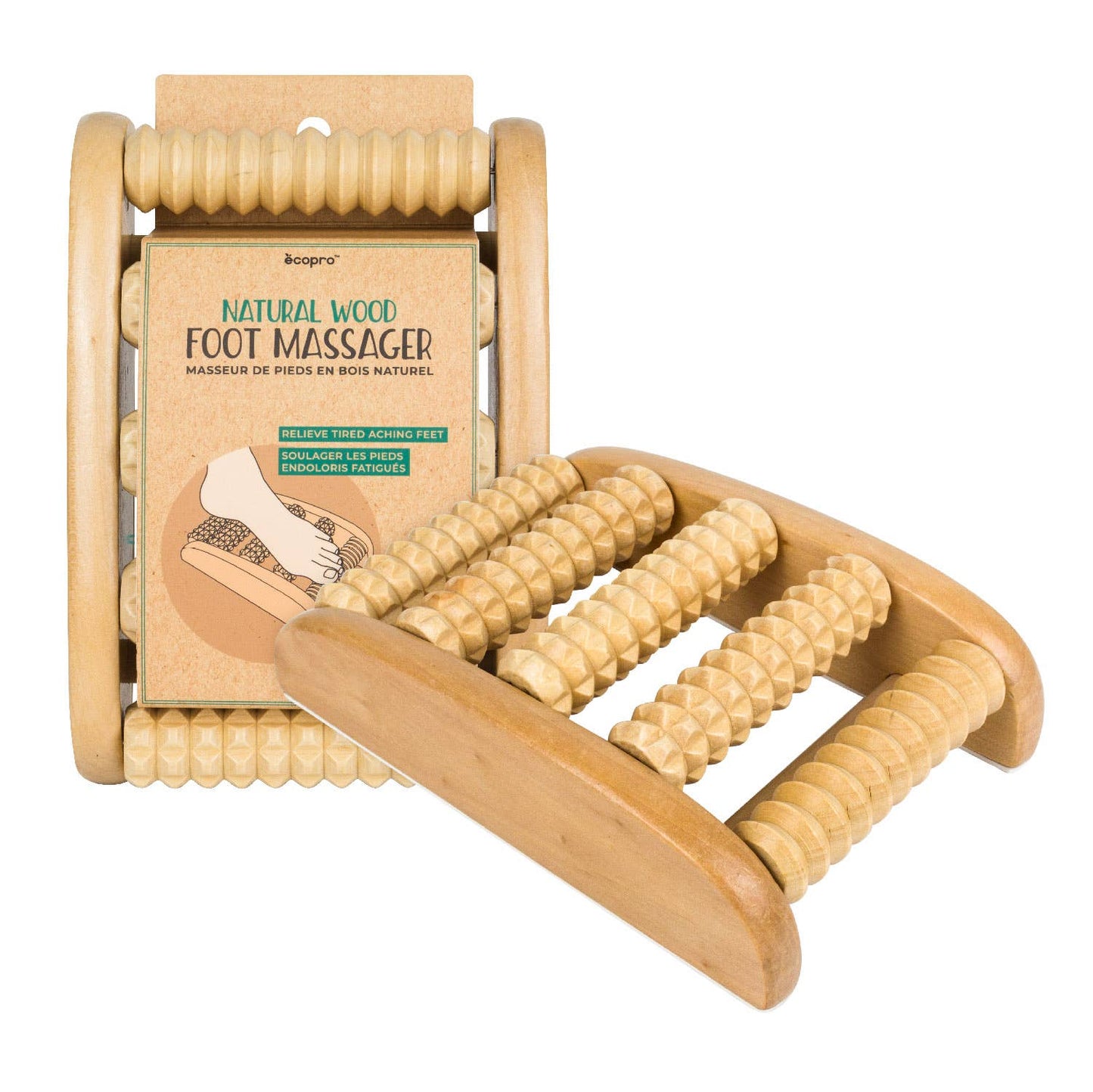 Ecopro Natural Wood Foot Massager