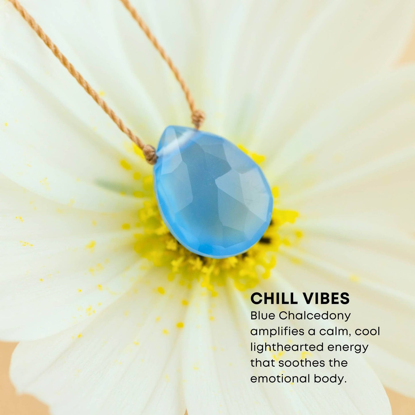 Blue Chalcedony Blissful Beach Necklace for Chill Vibes