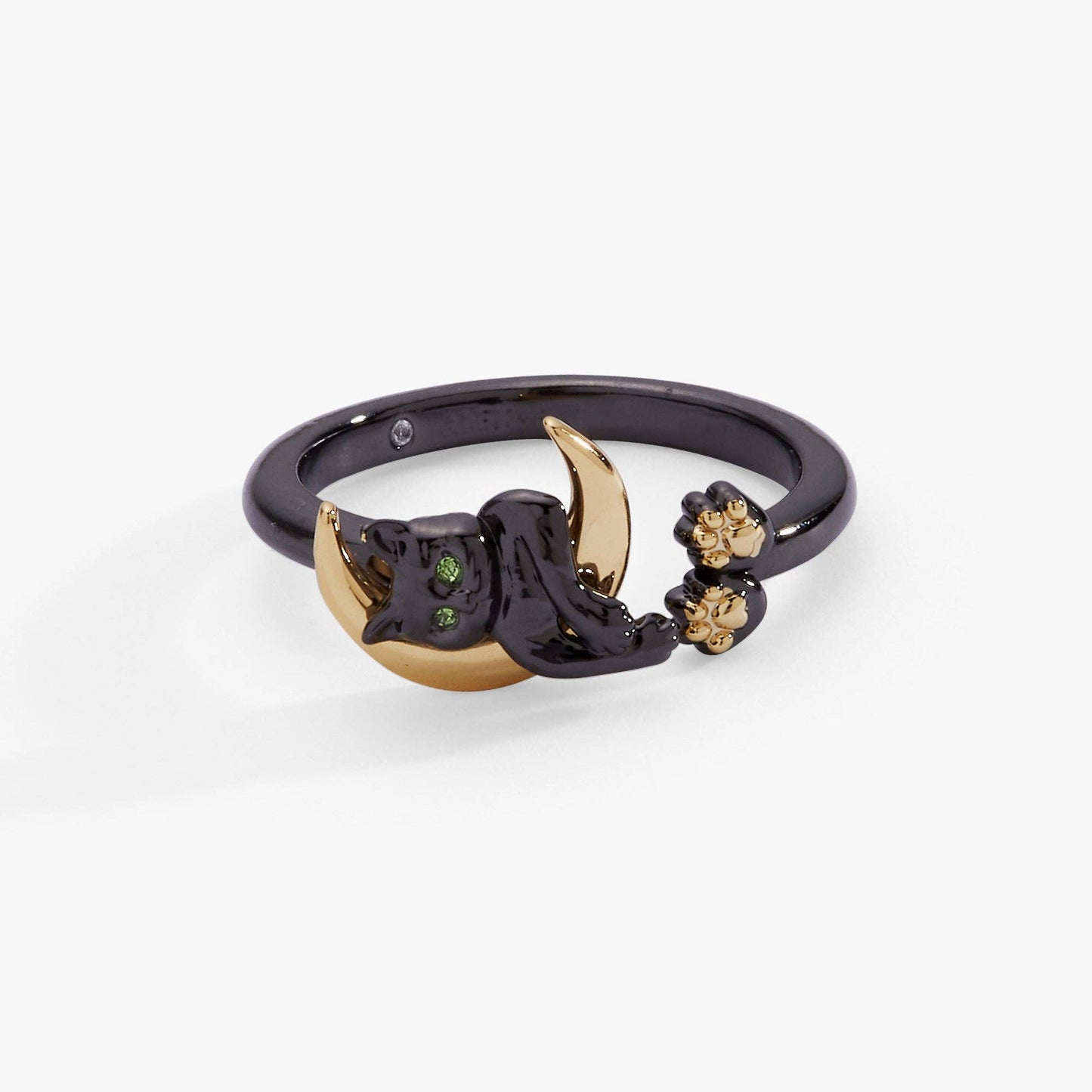 Celestial Cat Open Ring: Two Tone