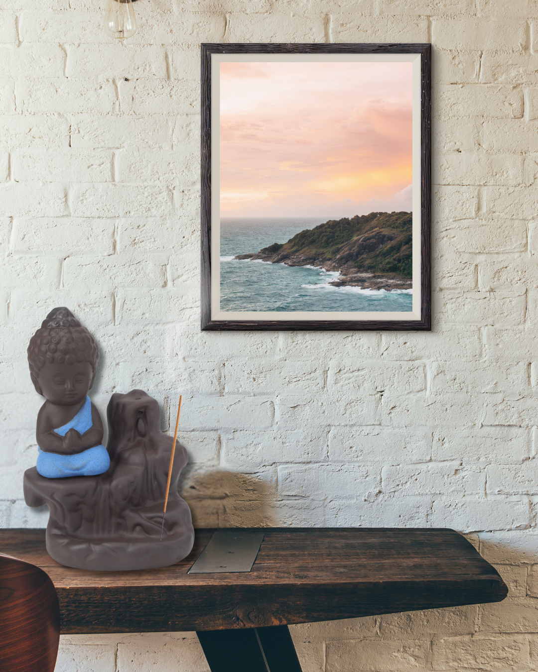Back Flow Buddha Incense Burner – Blue