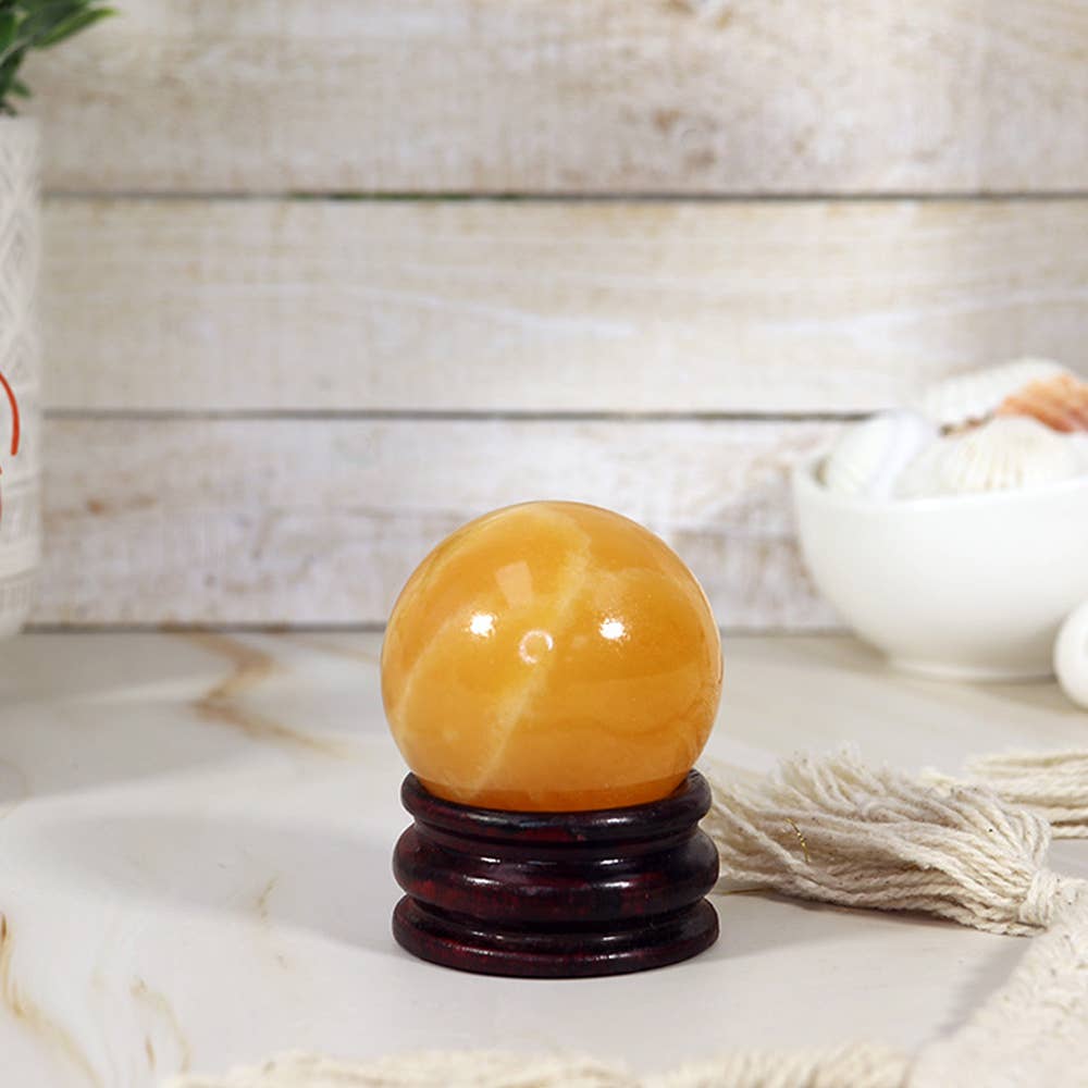 Orange Calcite Sphere | Crystal Spheres