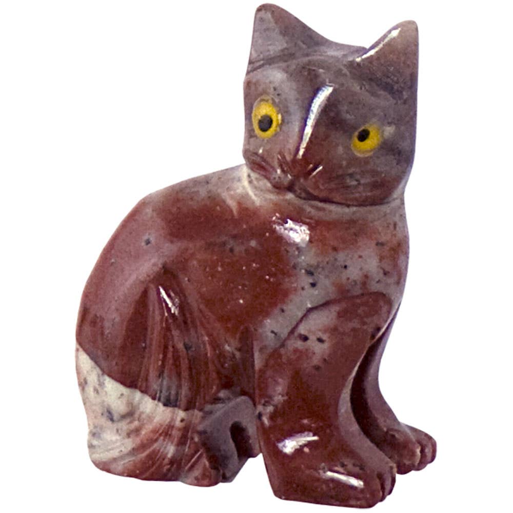 Spirit Animal 1.25-inch Cat Dolomite (Pack of 5)