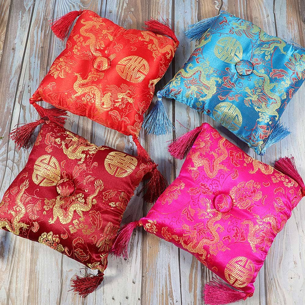 Small Square Tibet Silk Pillow | Square Tibet Silk Pillows