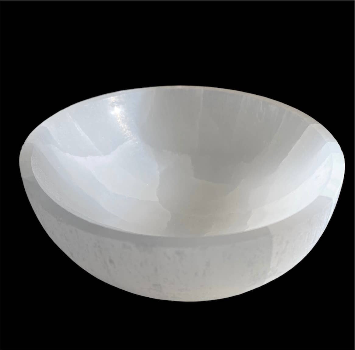 Selenite Bowl Round 6cm and 8cm White: 6cm