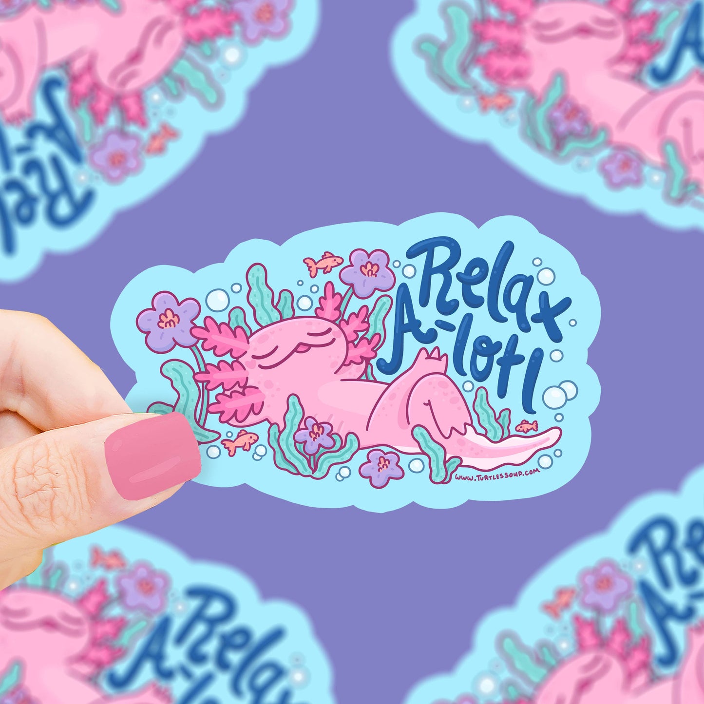 Stickers - TS - Axolotl Relax a Lot - Vinyl