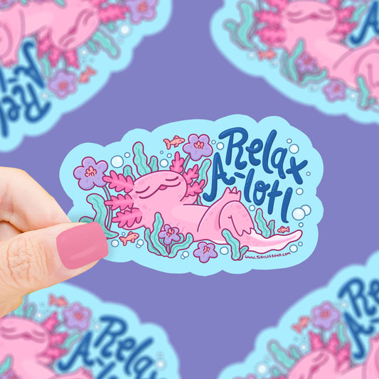 Stickers - TS - Axolotl Relax a Lot - Vinyl