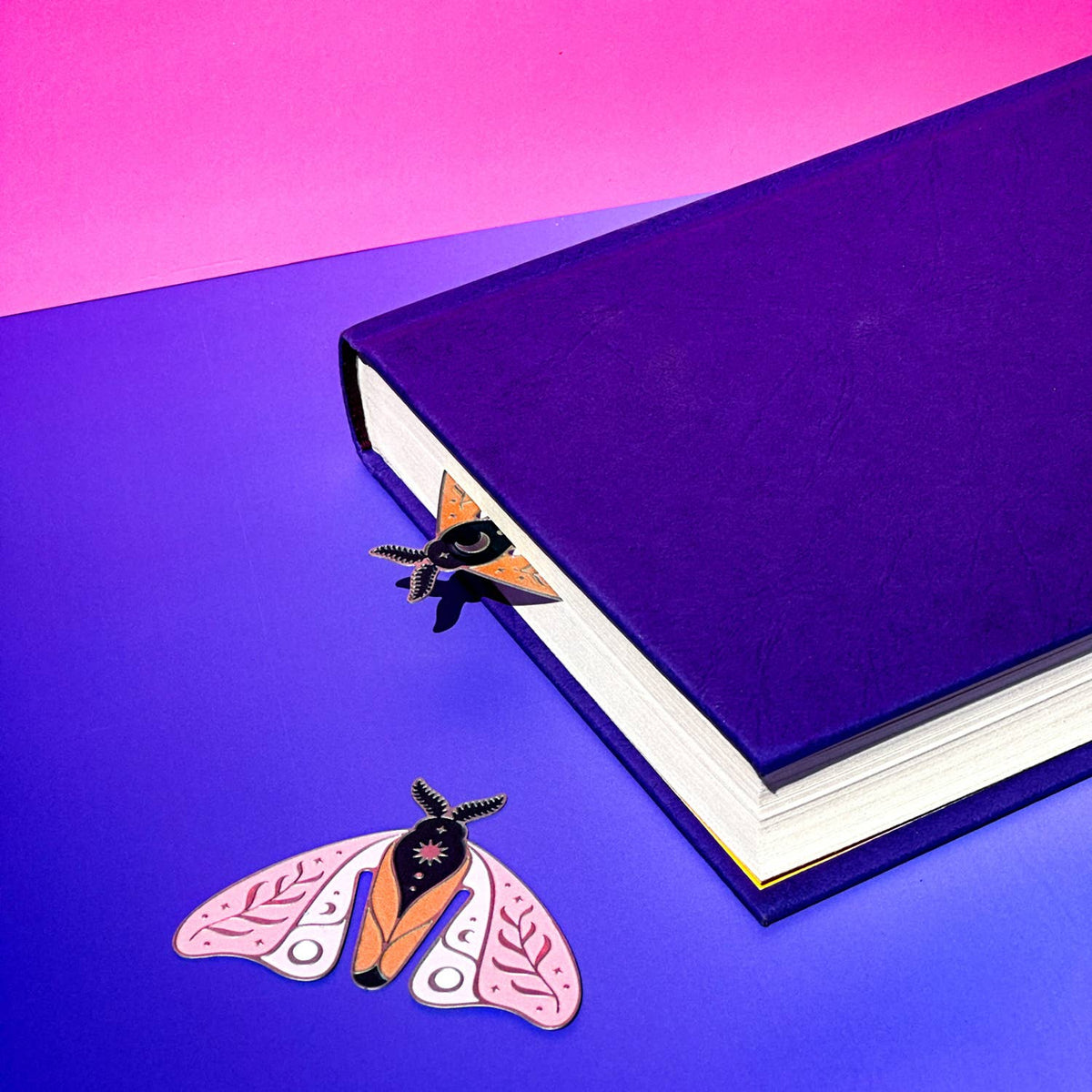 Moth Marks - Celestial Moth Bookmarks
