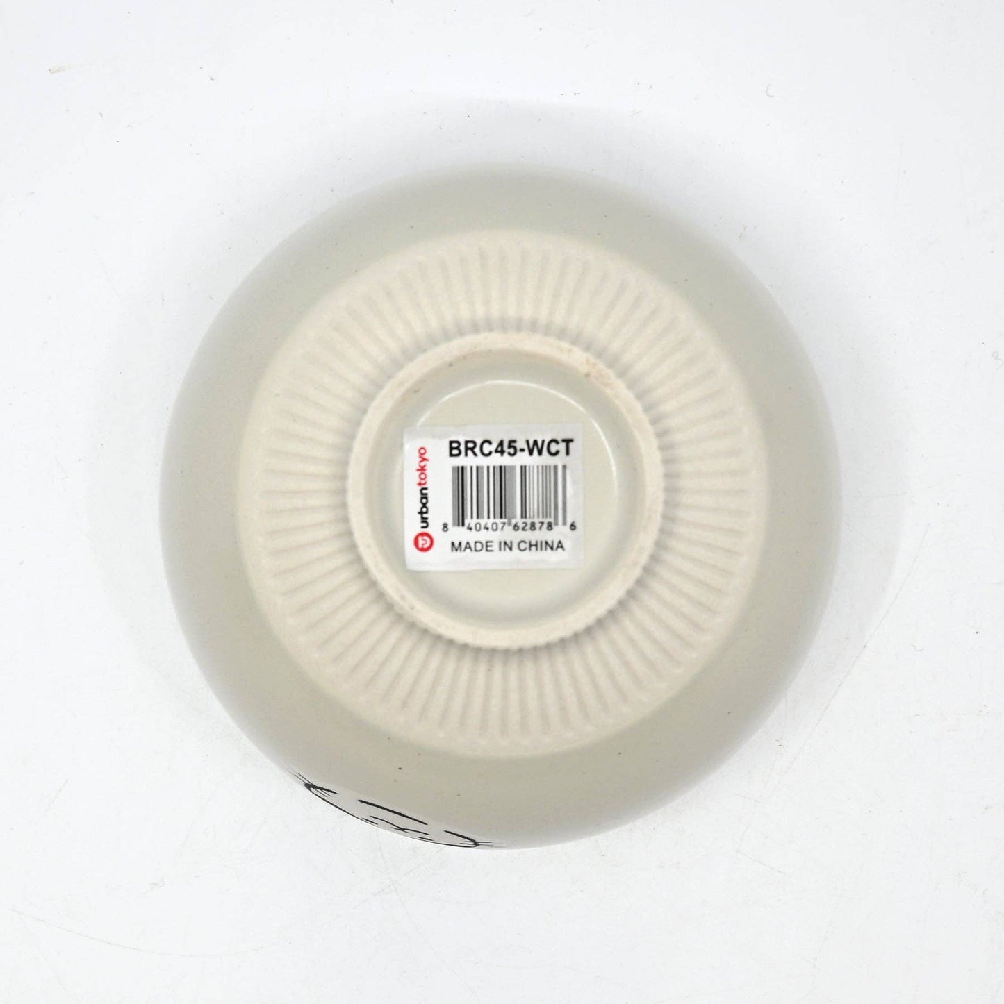Cat Design 4.5"Dia Porcelain Rice Bowl White (6/48)