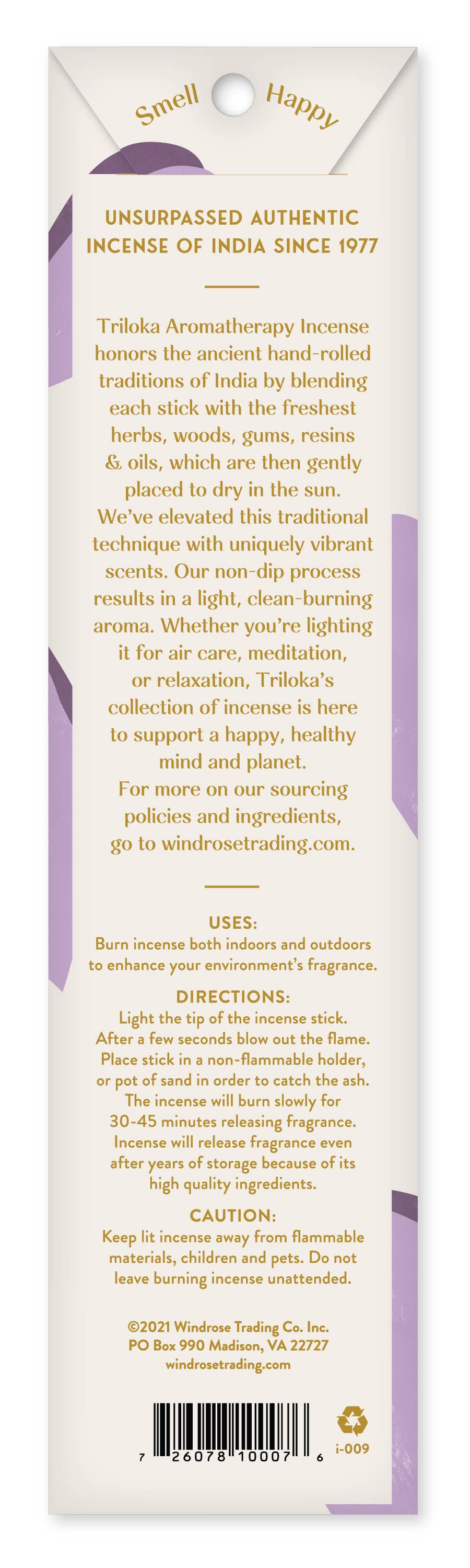 Triloka Lavender Fields Original Incense