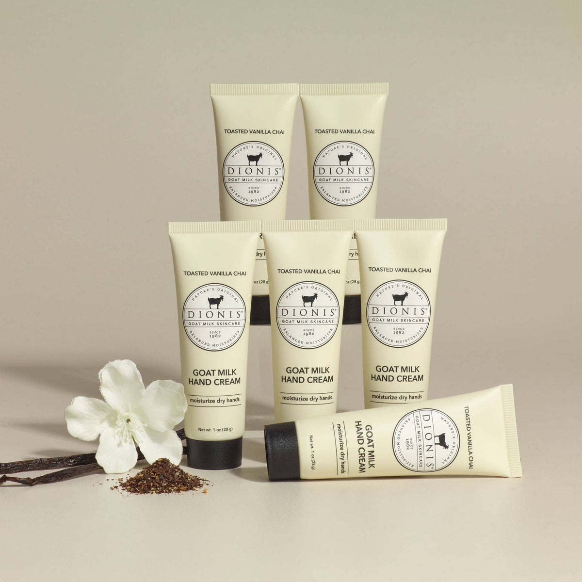 Dionis Toasted Vanilla Chai Goat Milk Hand Cream, 1oz (6ct)