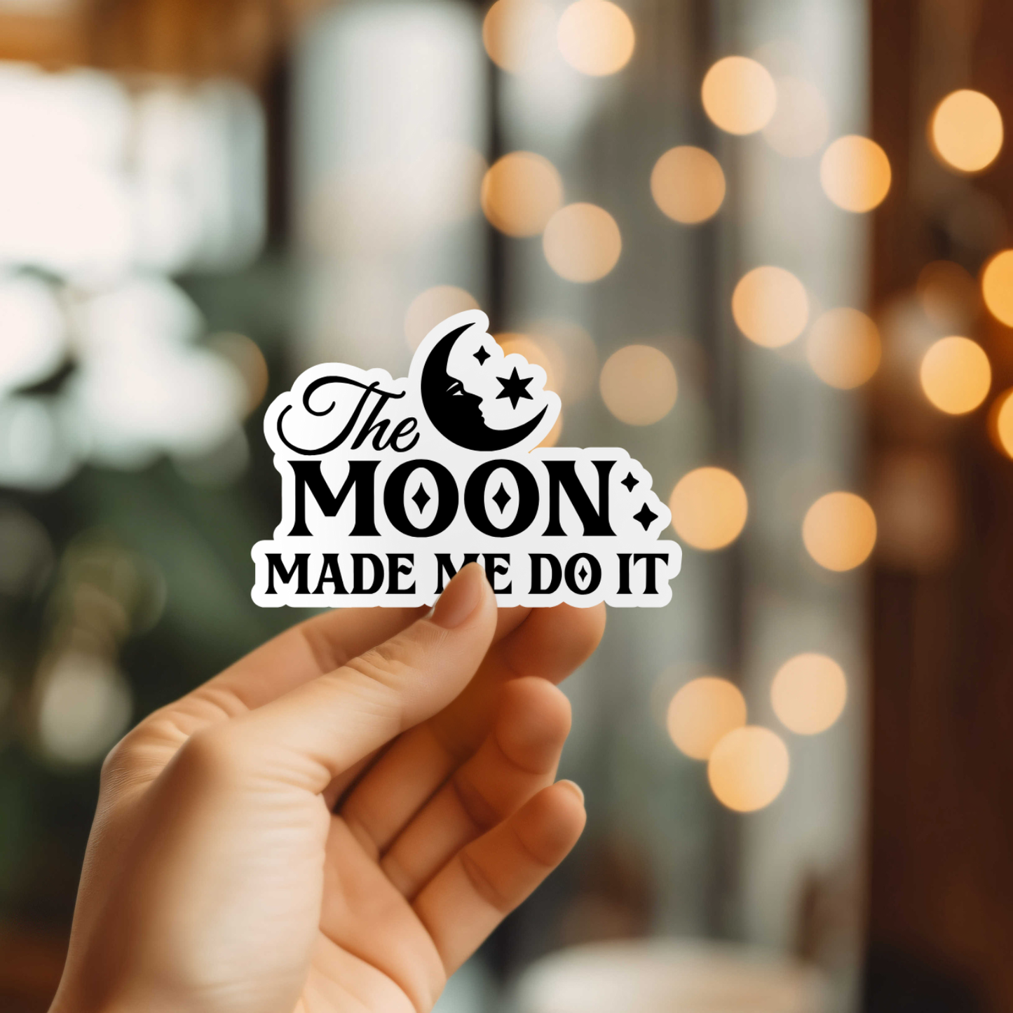 Funny The Moon Sticker | Laptop Sticker | Vinyl Sticker