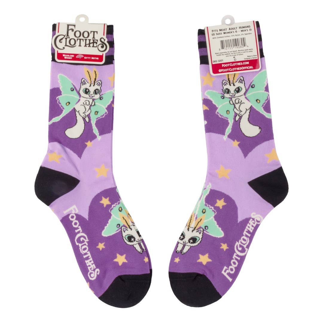 Foot Clothes - Kitty Moths Crew Socks