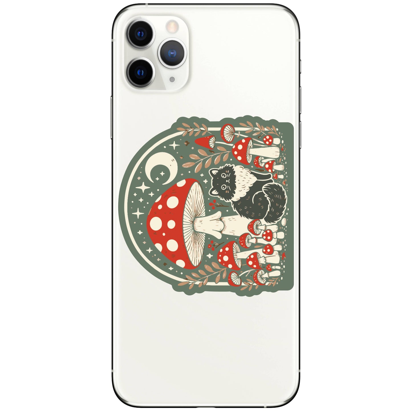 JM Stickers - Moon Mushroom Kitty Cat High Quality Vinyl Sticker