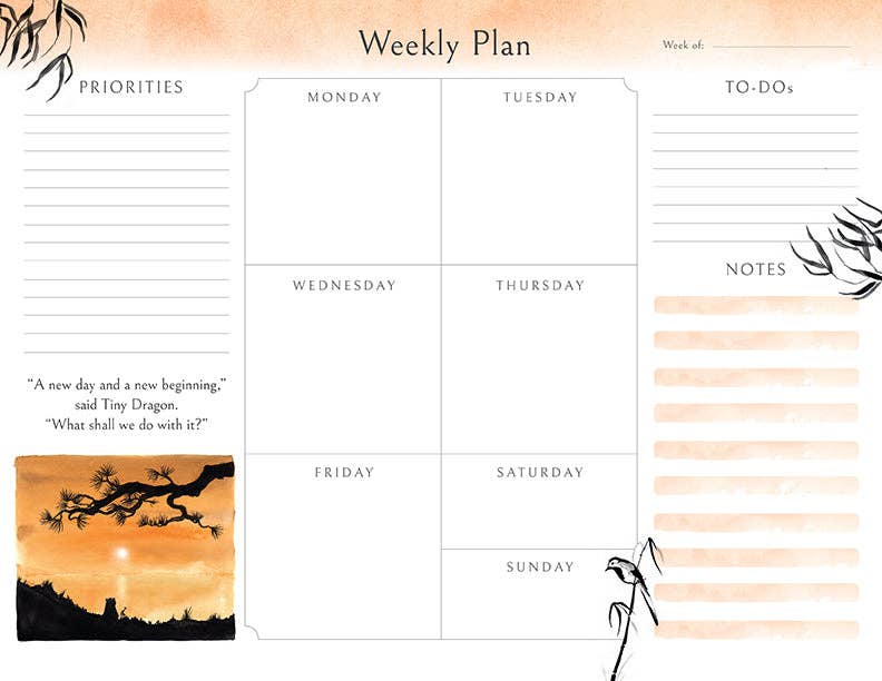 Big Panda and Tiny Dragon Weekly Planner Notepad