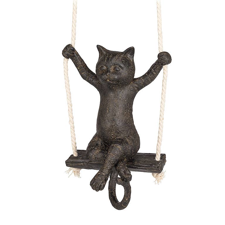 Swinging Cat-8"H