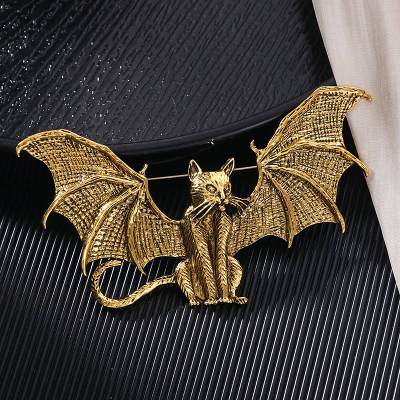 Winged Cat Bat Gold