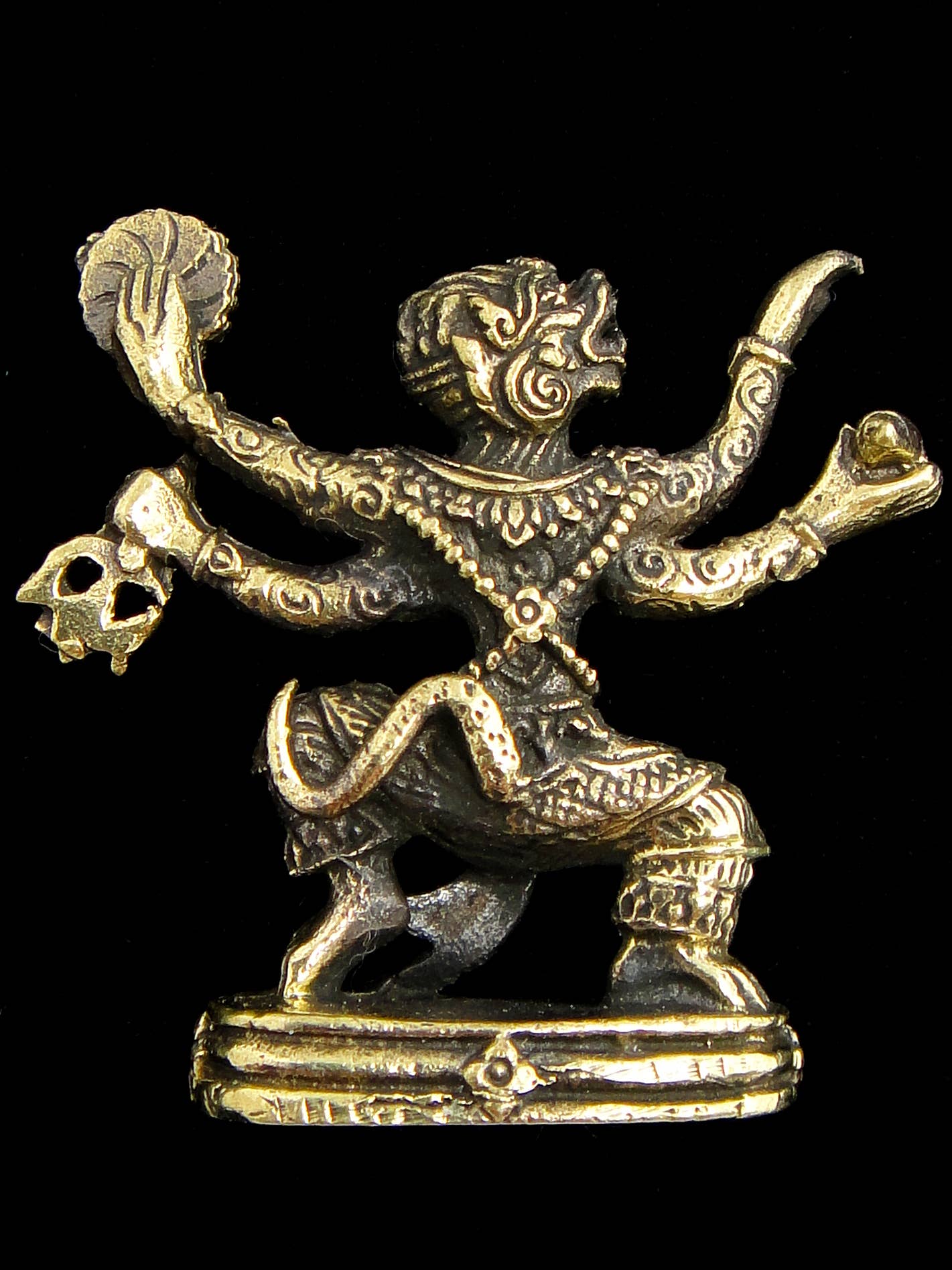 Brass Deity Statuette -Small-Hanuman