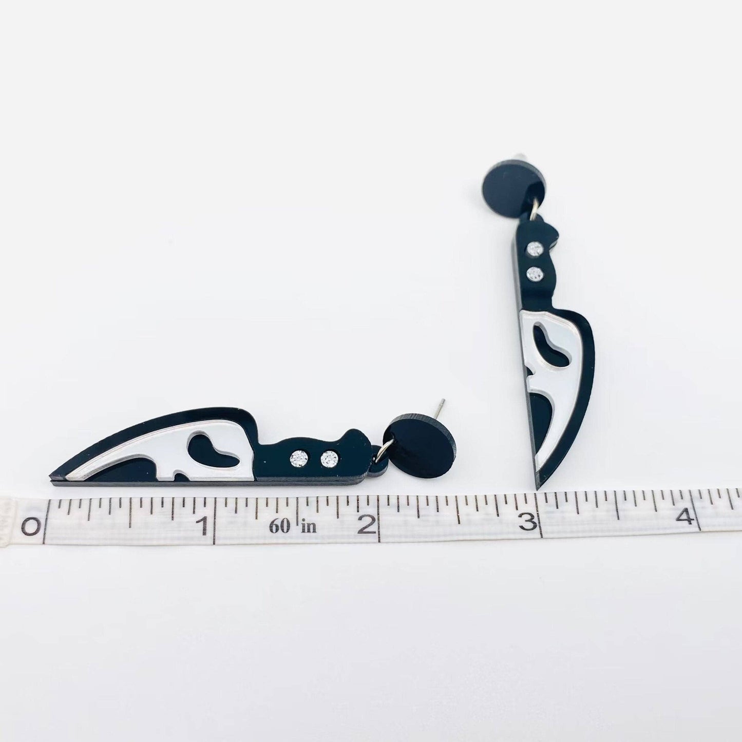 Acrylic Skull Post Earrings