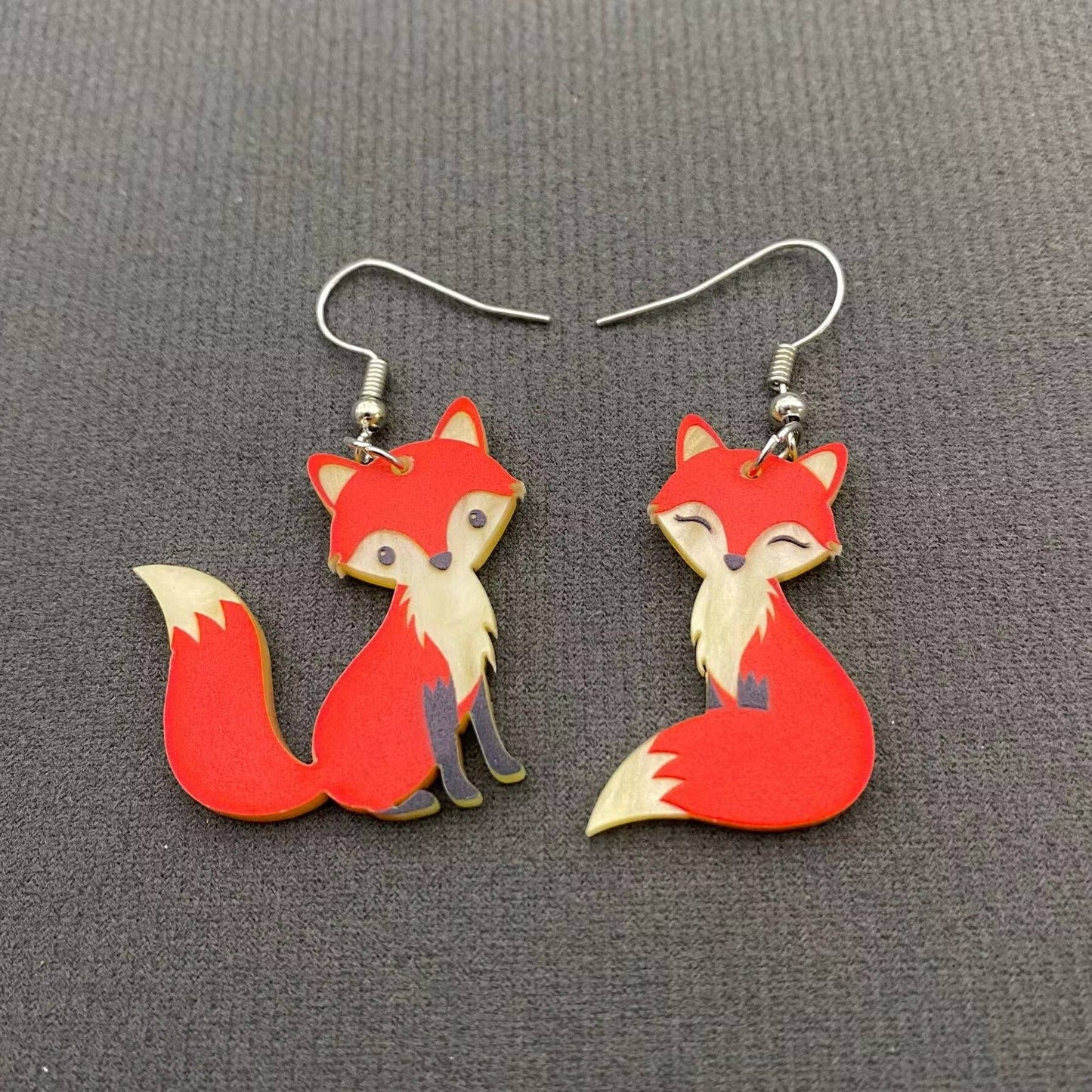 Earrings - Acrylic Fox Dangle