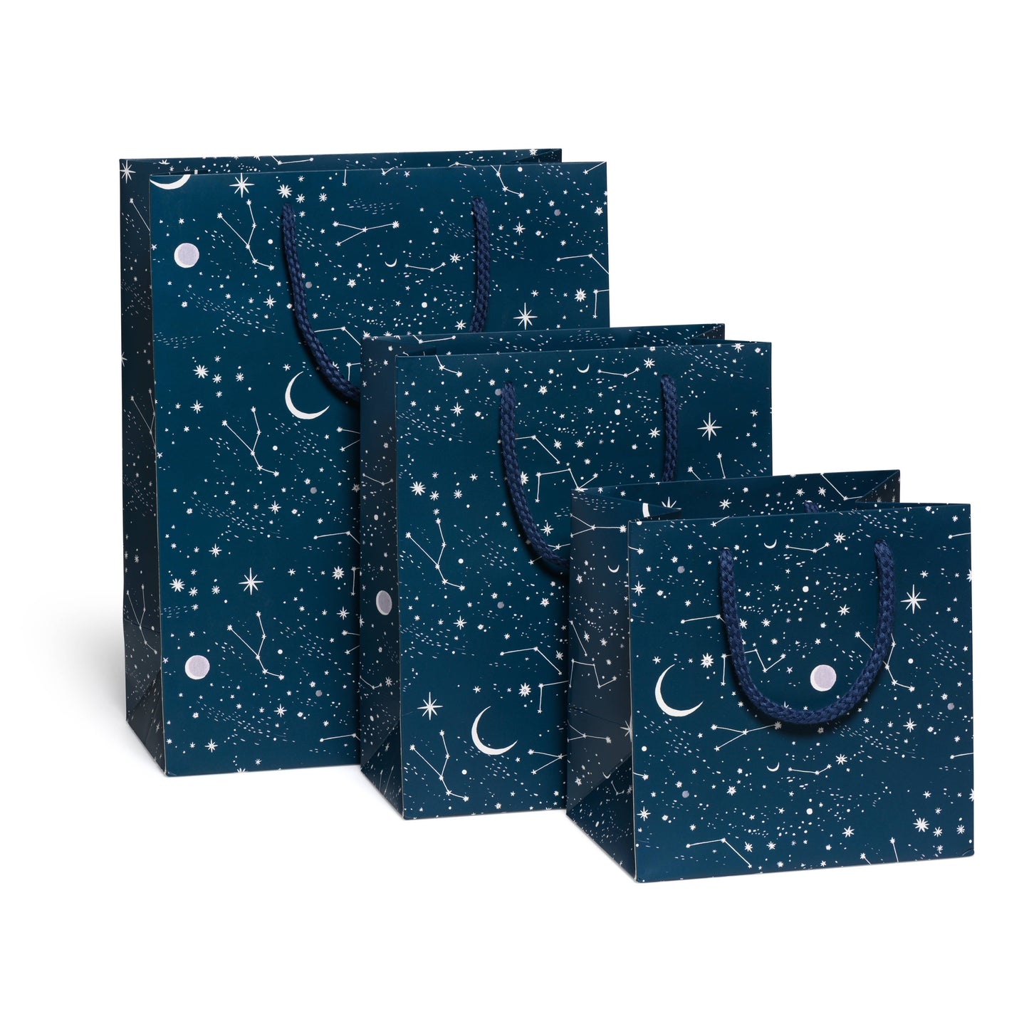 Gift Bag - Red Cup - Moon and Stars - Medium