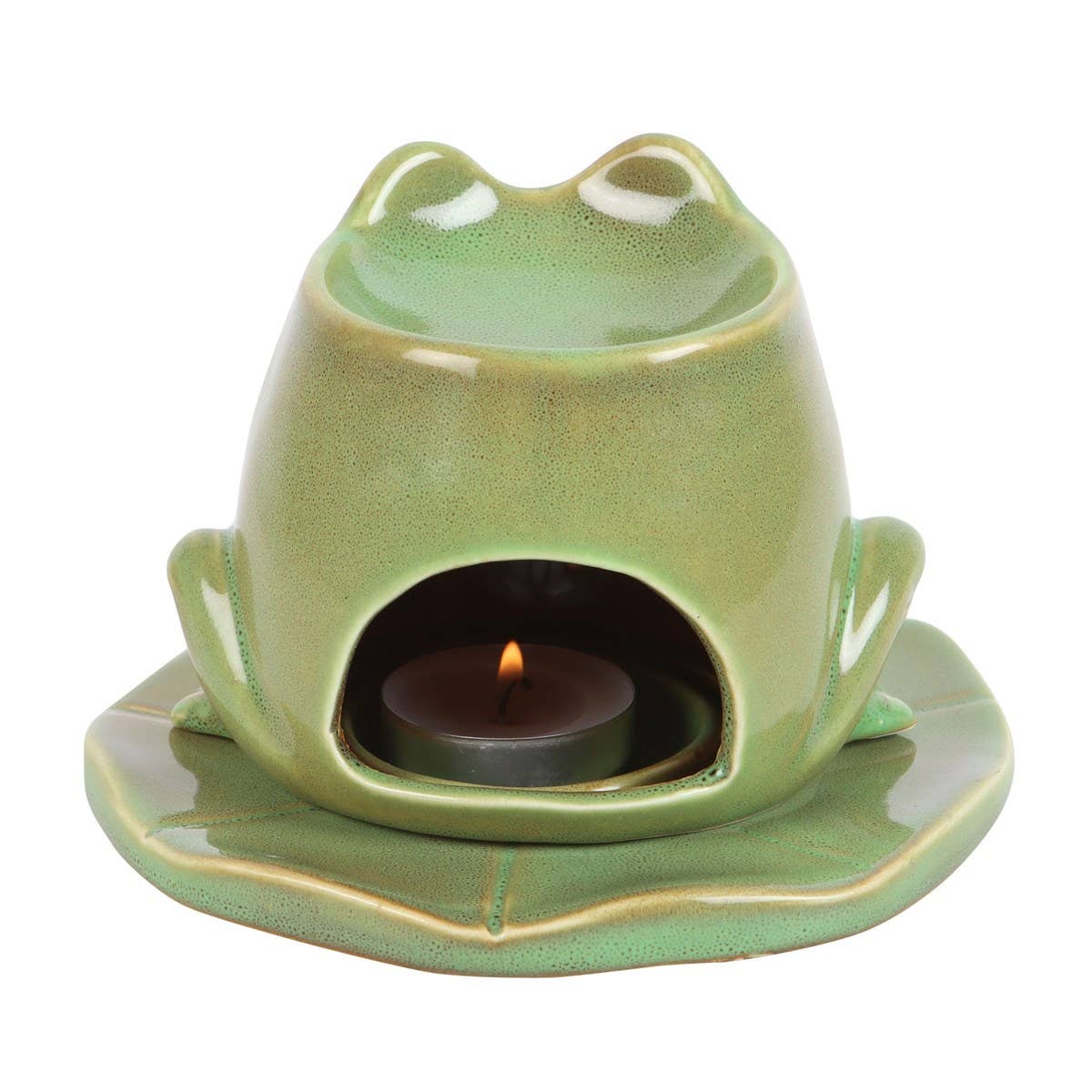 Frog on Lily Pad Oil Burner