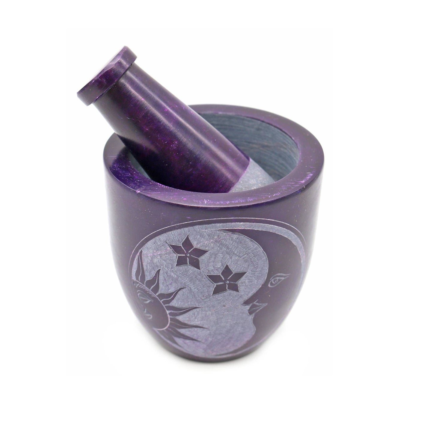 Soapstone M/P (Mortar & Pestle) - Purple Celestial (Tall)