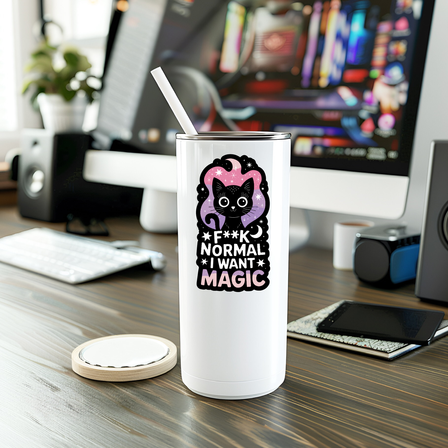 Funny I Want Magic Vinyl Sticker