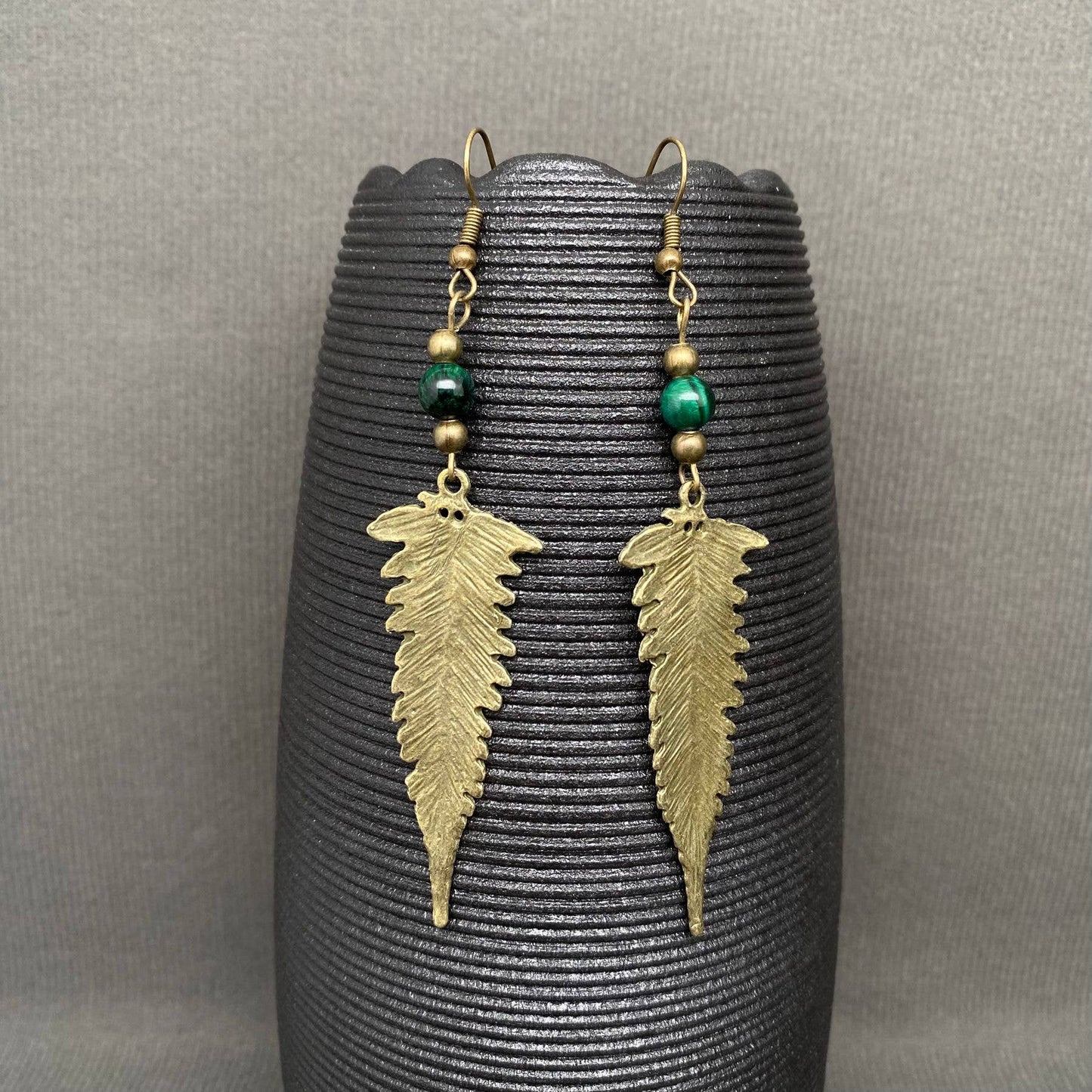 Vintage Leaf Dangle Earrings