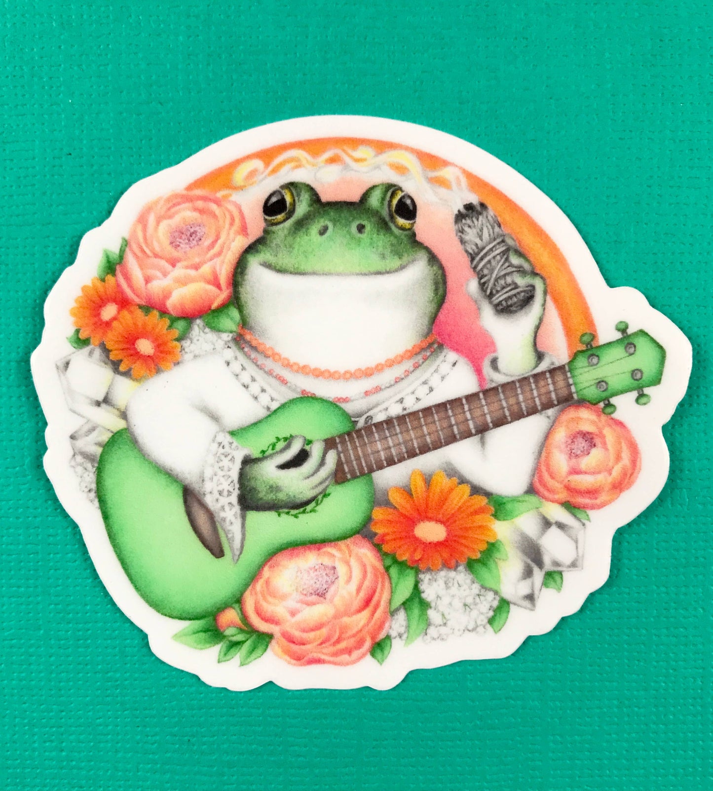 Stickers - Abundance Illustration - Frog with Ukulele