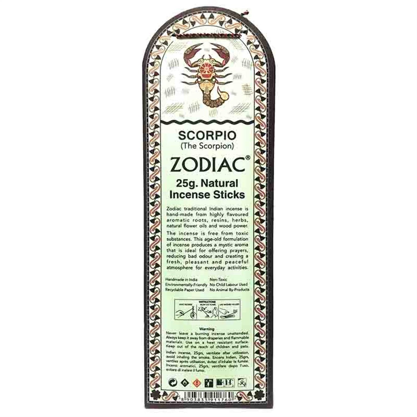 Zodiac Natural Incense- Scorpio: Ceder / 25 g.