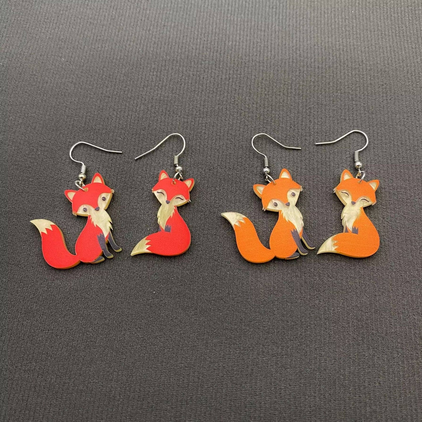 Earrings - Acrylic Fox Dangle