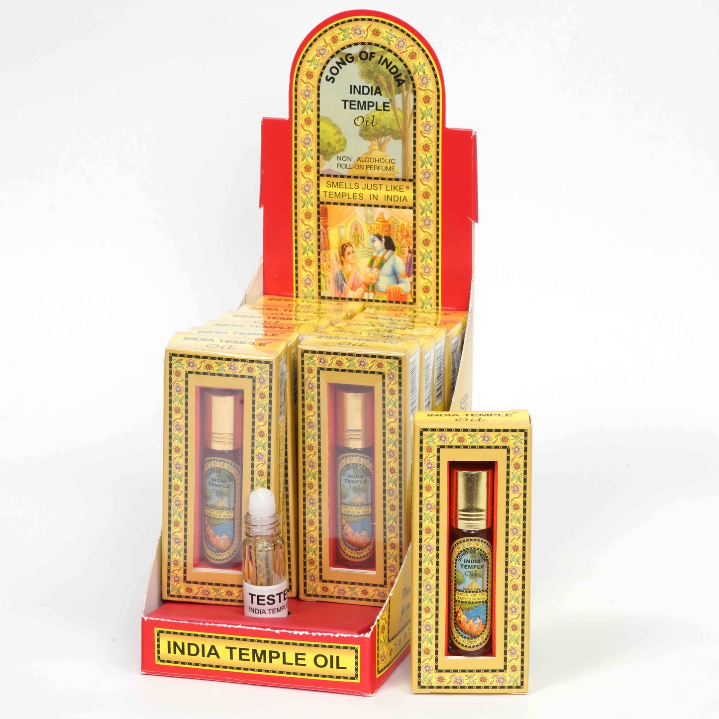 India Temple Roll on Oil Display of 12: India Temple / 8ml each
