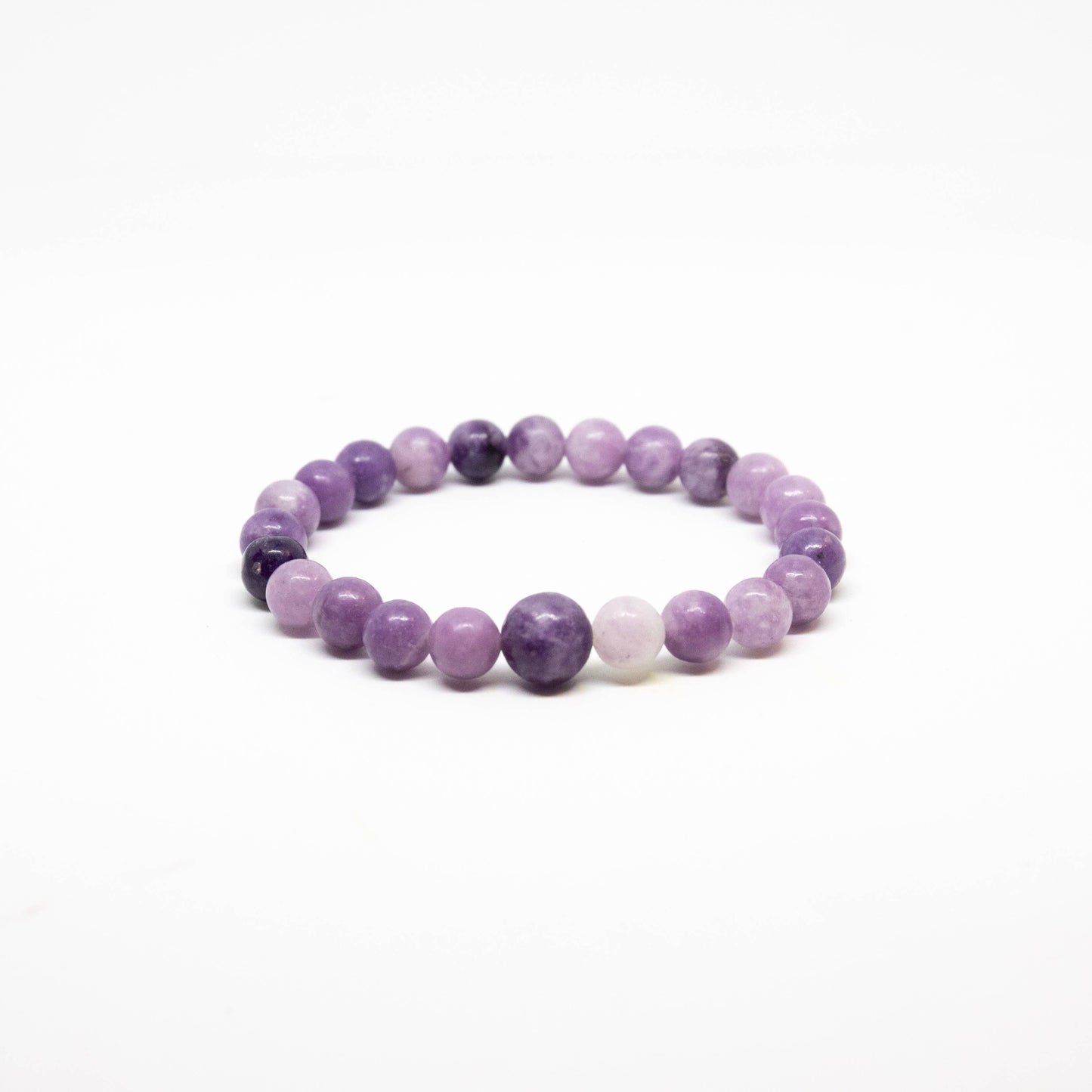 Beaded Bracelet - Lepidolite Wrist Mala - 8mm