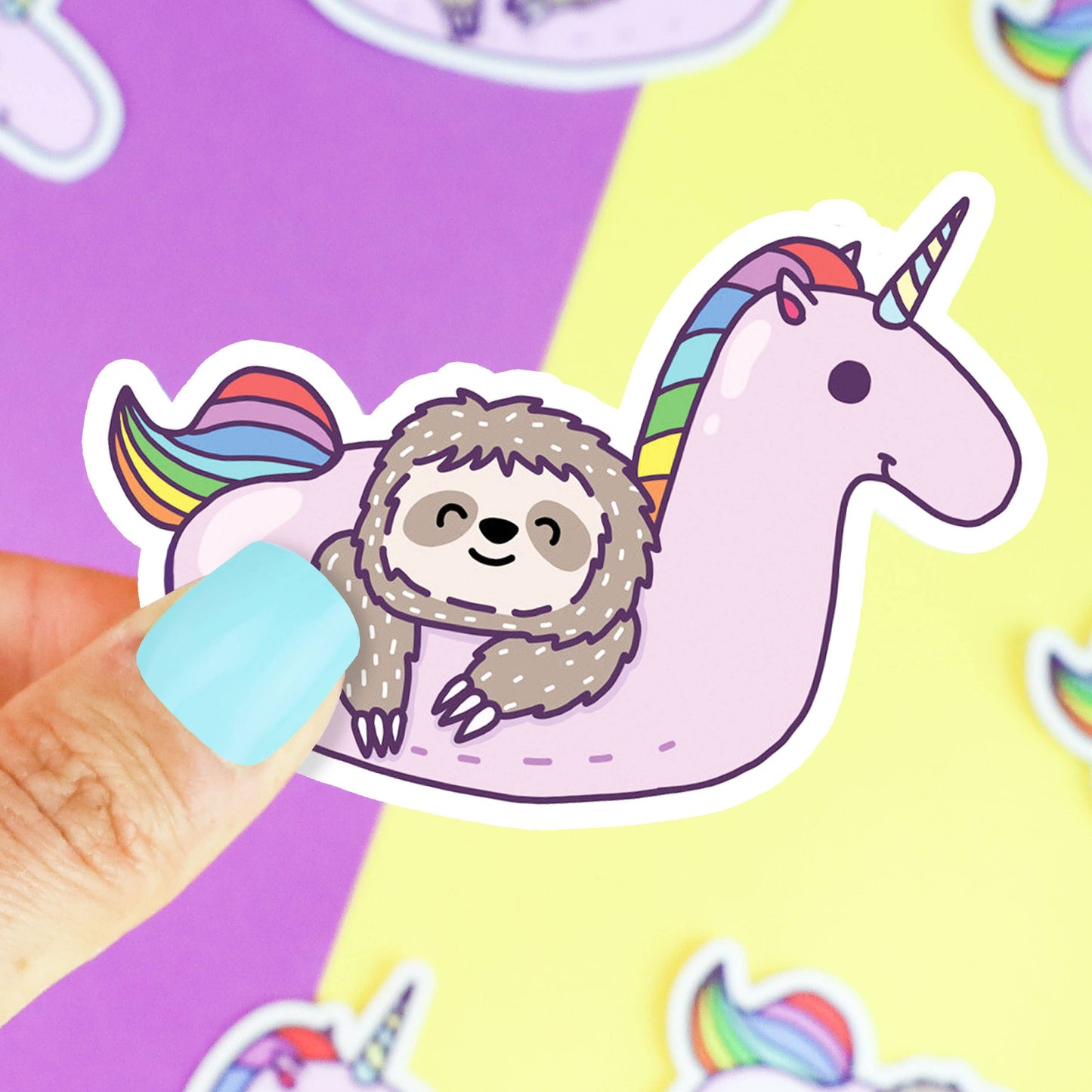 Stickers - TS - Sloth Unicorn Pool Float