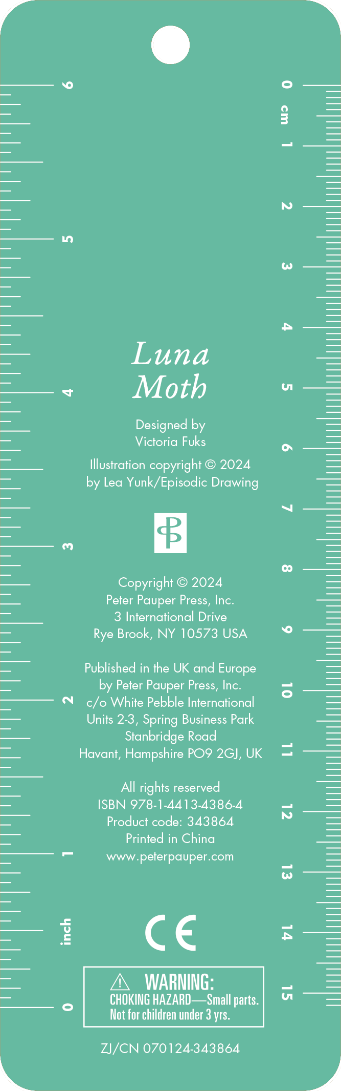 Luna Moth Beaded Bookmark