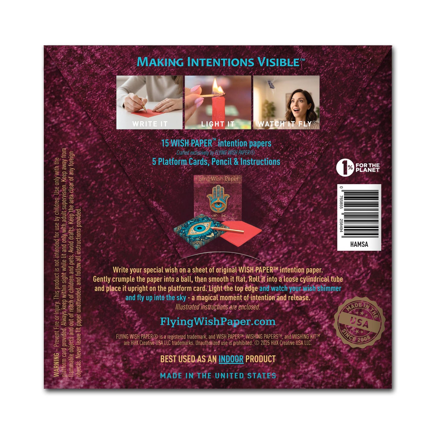 Hamsa — Flying Wish Paper® Standard Mini WISHING KIT™