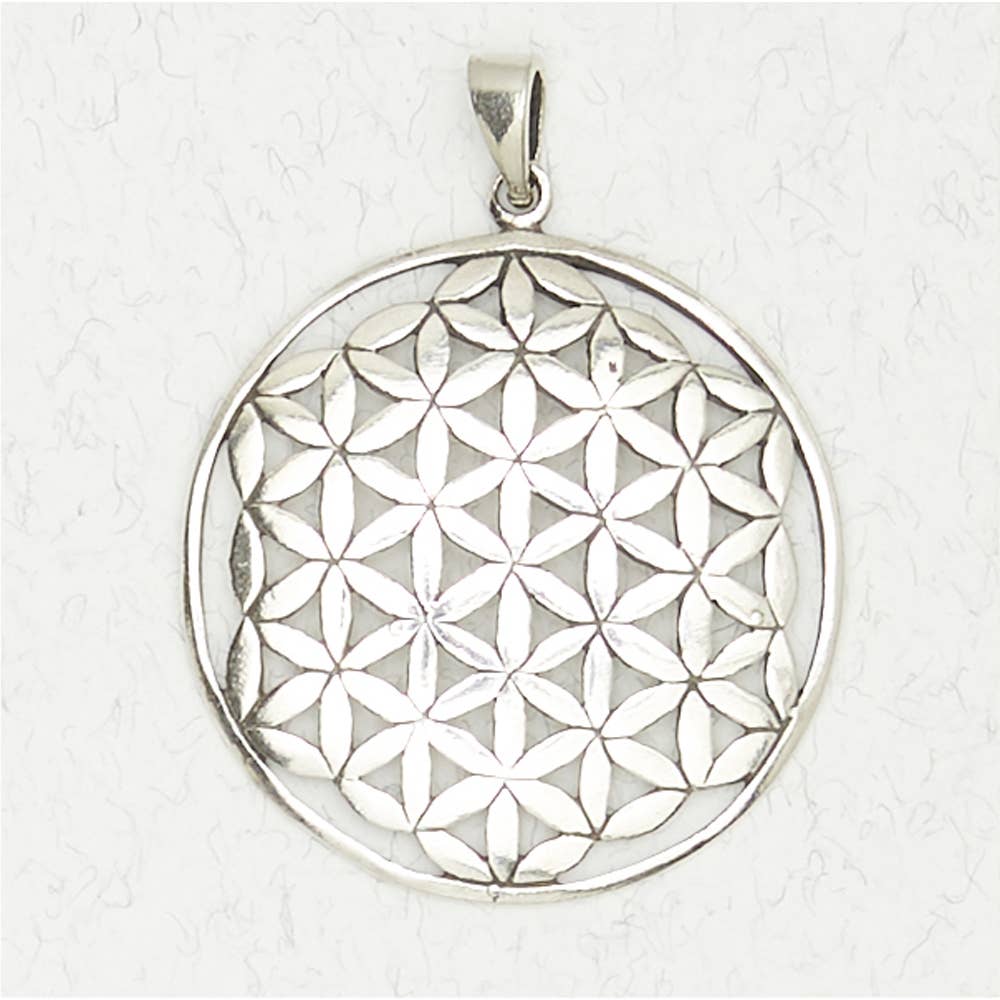 Judaic Pendant - Flower of Life: Pewter