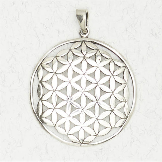 Judaic Pendant - Flower of Life: Pewter