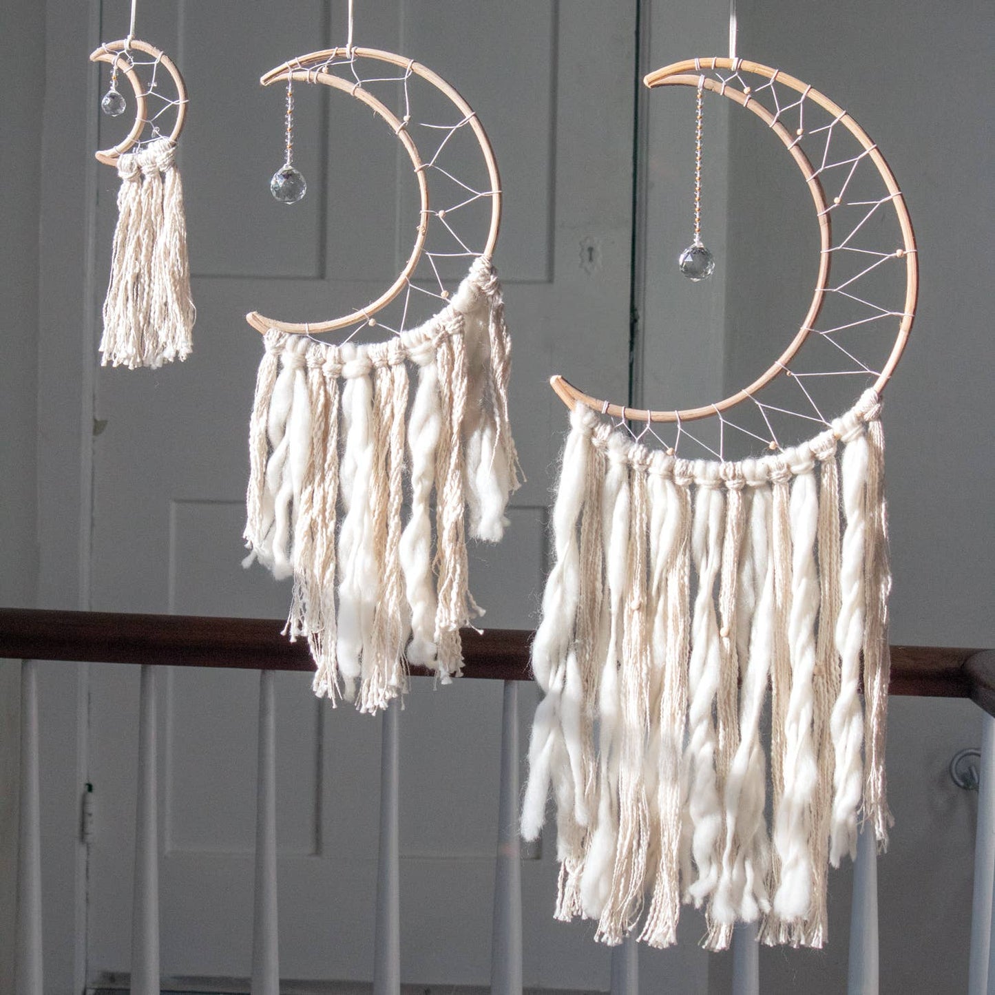SALE! Was $20.00 - Large White Moon Wall Decor