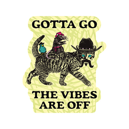 JM Stickers - Vintage Cute Funny Animal Vibes High Quality Vinyl Sticker
