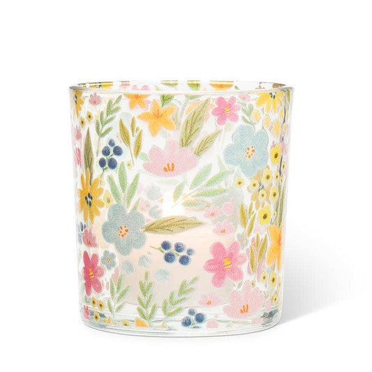 Pastel Florals Votive-3"H