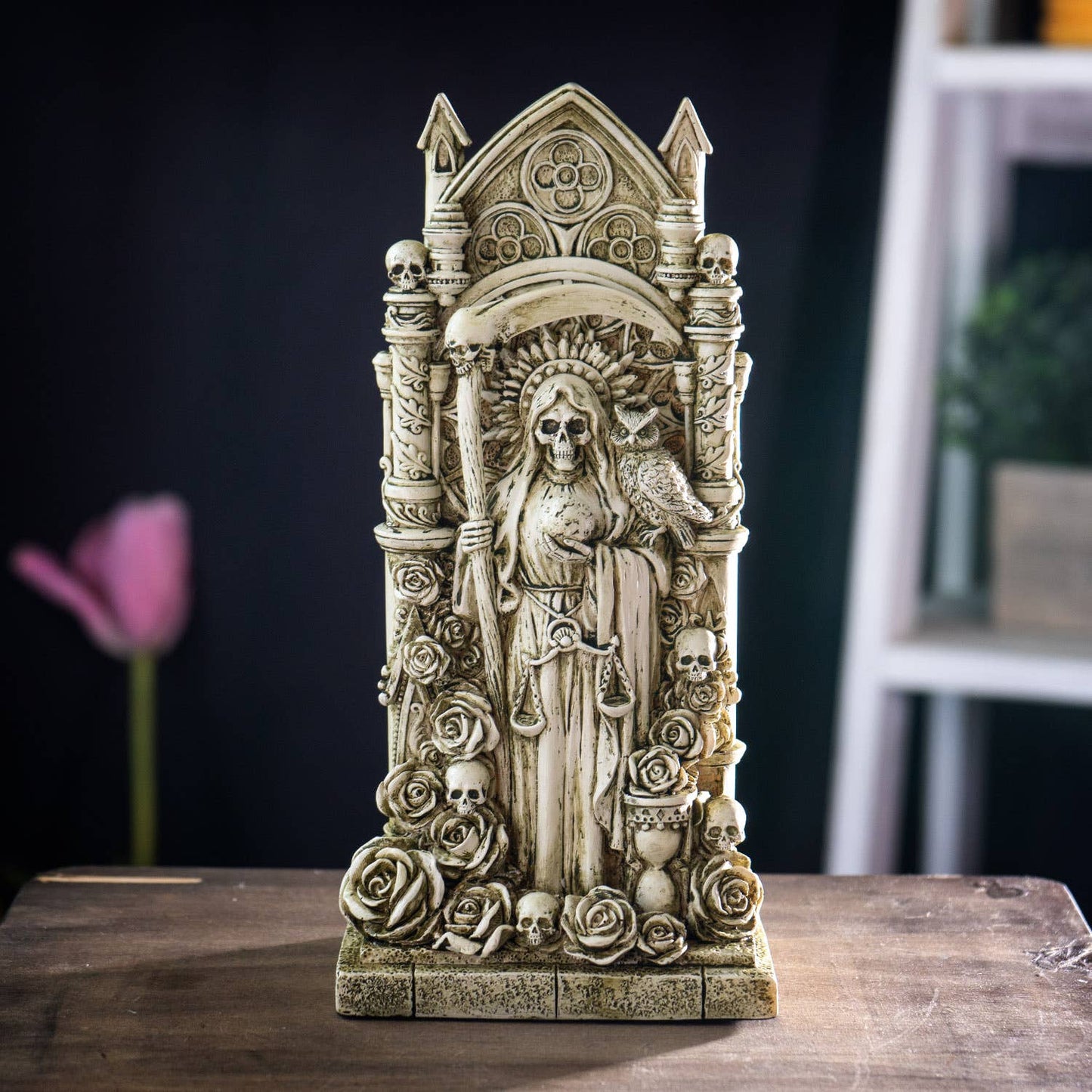 Santa Muerte White Statue