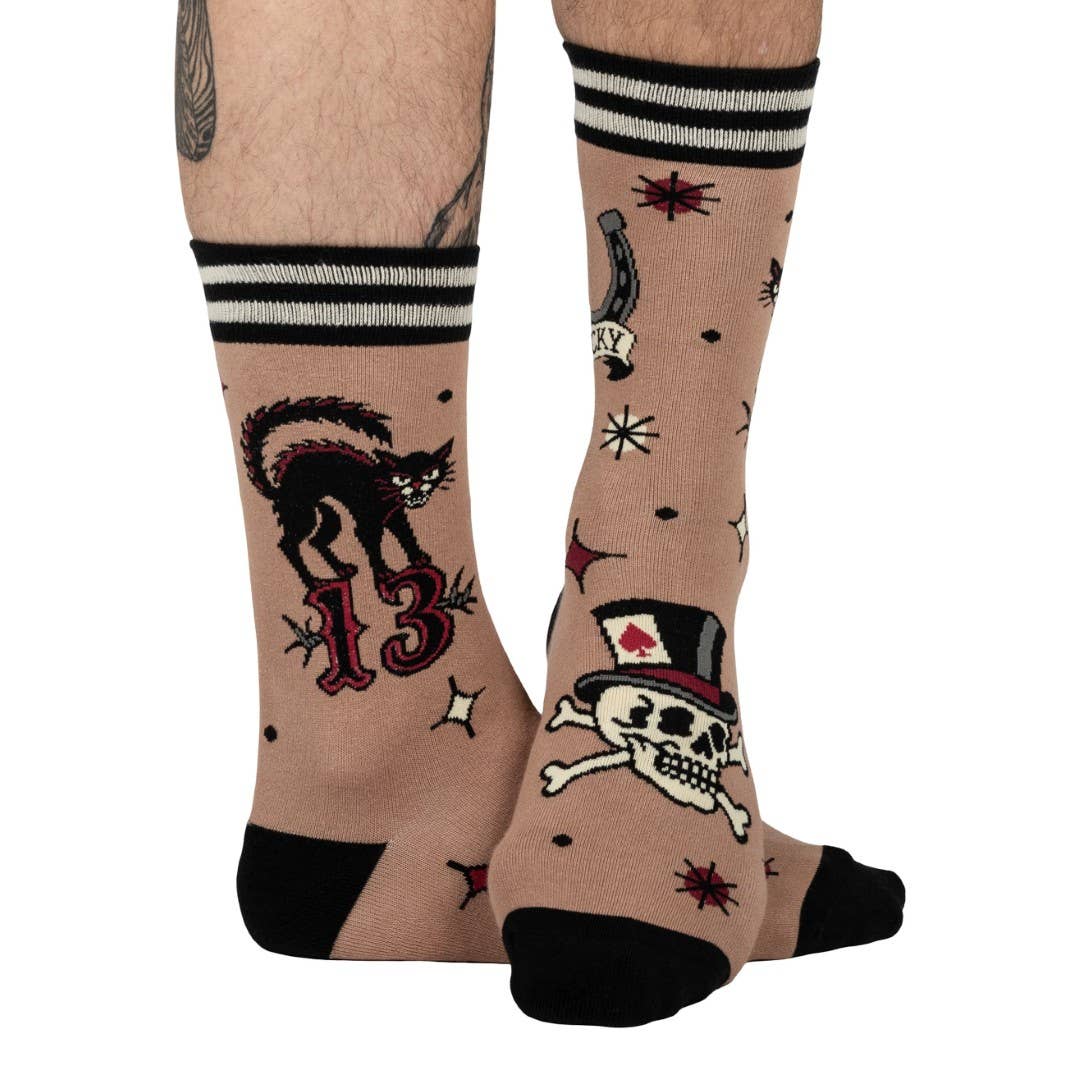 Foot Clothes - Superstitious Ink Crew Socks